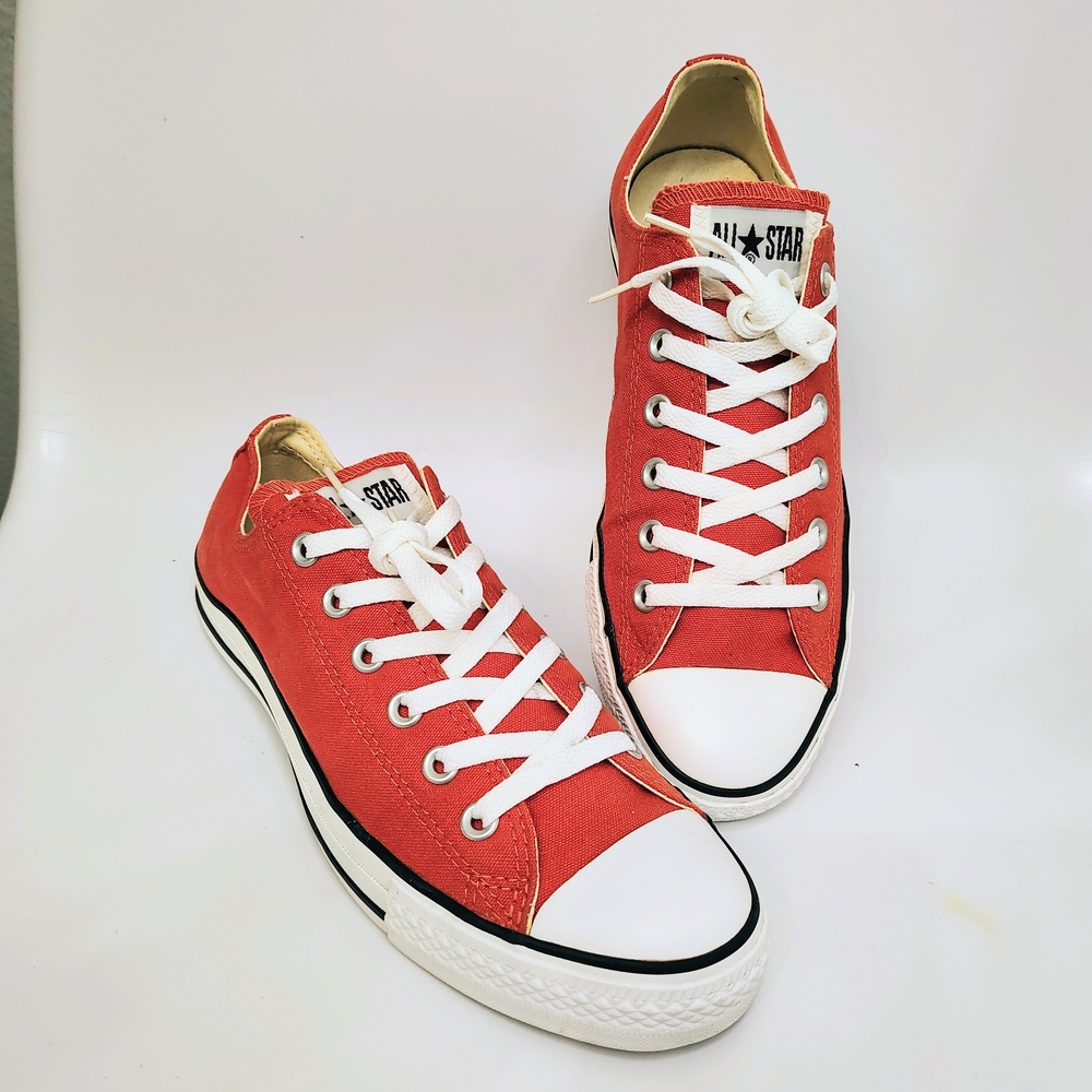 Converse Chuck Taylor Vintage Unisex Burnt Orange Red Men 8/ Women 10 Retro Y2K